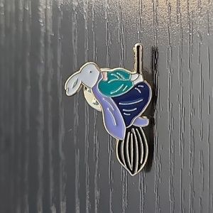 Rabbit on Broomstick Pin